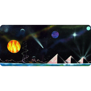 Vega - The colorful piece combines a planetary conjunction, auroras and ancient buildings in a peaceful setting.