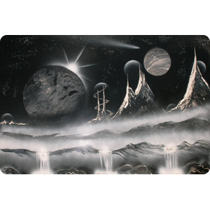 Falls Of Tucanae - Methane Falls flow over the edge of a crevice on Tucanae.
