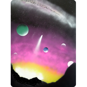 Sunset in Tauri - As its sun sets- fellow planets and moons become visible on Tauri.